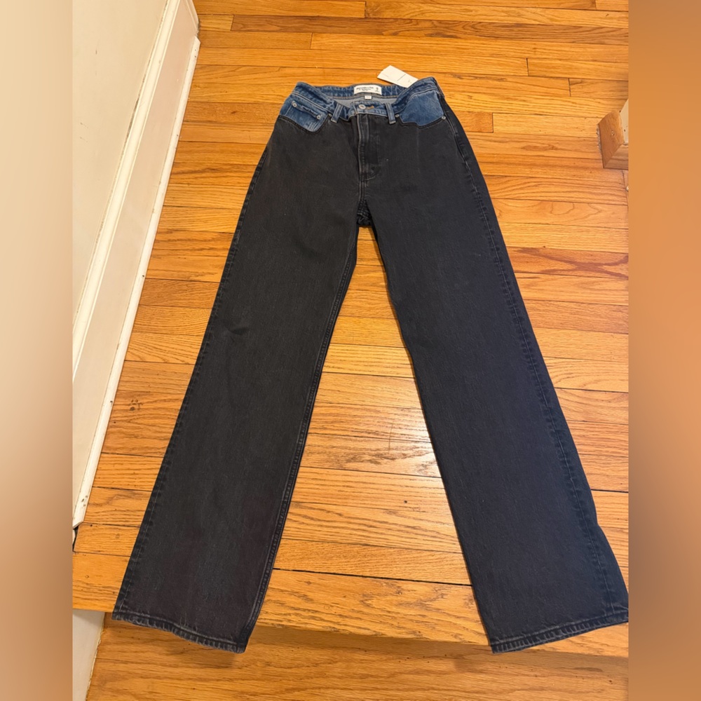 Abercrombie Curve Love 90s Straight Jeans black 26L